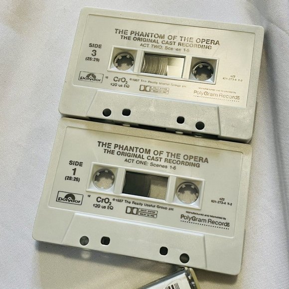 PHANTOM OF THE OPERA 1987 DOUBLE Cassette Tape One And Two Combo Tested - Picture 6 of 9